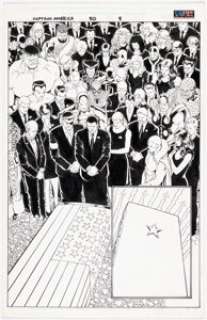 Maguire, Kevin - Kevin Maguire and Danny Miki Captain America #50 (518[517]) Story Page 8 Original Art (Marvel, 2002)....