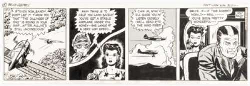 Bailey, Ray - Ray Bailey Bruce Gentry Daily Comic Strip Original Art dated 11-9-45 (New York Post Corp., 1945). ...