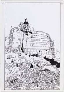 Radhakrishnan, Anand - Anand Radhakrishnan Grafity‘s Wall Graphic Novel Splash Page 32 Original Art (Dark Horse, 2020)....