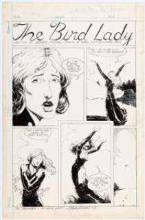 Sutton, Ronn - Ronn Sutton Bakka Magazine #3 "The Bird Lady" Complete 1-Page Story Original Art (Bakka Bookstores, Ltd., 1975). ...