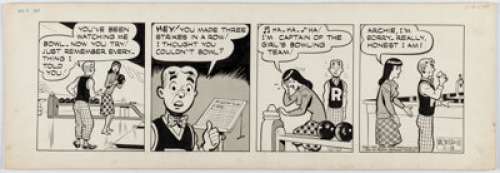Montana, Bob | Bob Montana Archie Daily Comic Strip Original Art dated 11-8-47 (McClure Newspaper Syndicate, 1947). ... | Heritage