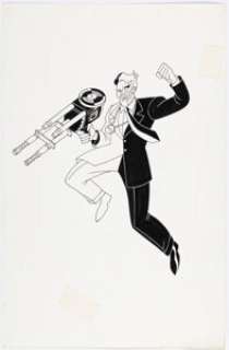 Infantino, Carmine - Carmine Infantino and Mike DeCarlo "Two-Face" Toy Package Illustration Original Art (DC/Kenner, c. 1994). ...