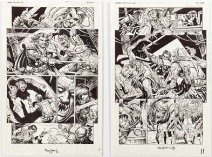 Truman, Timothy - Timothy Truman and Steve Becker Grimjack: Killer Instinct #6 Story Pages 11-12 Original Art Group of 2 (IDW Publ.,... (Total: 2 Original Art)
