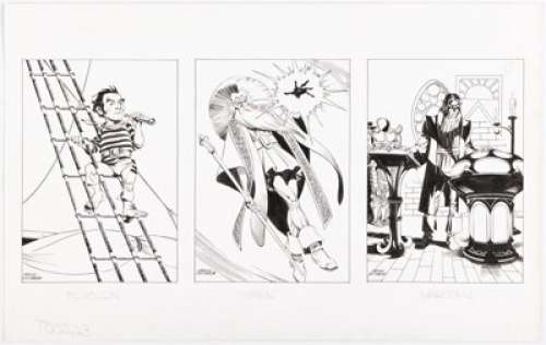 Morales, Rags - Rags Morales Dragon Magazine #247 "Rogues Gallery" Illustrations Original Art (TSR, 1998). ...