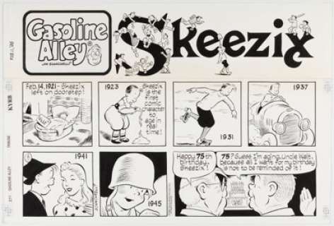 Jim Scancarelli - Gasoline Alley Sunday Comic Strip Original Art dated 2-11-96 (Tribune Media Services, 1996)....