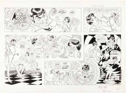 Bob Lubbers | Robin Malone Sunday Comic Strip Original Art dated 9-8-1968 (NEA, 1968).... | Heritage