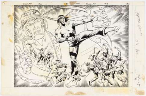 Al Milgrom | Master of Kung Fu #23 Double-Splash Pages 14-15 Original Art (Marvel, 1974). | Heritage