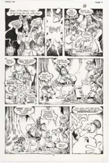 Sergio Aragonés | Sergio Aragonés’ Groo the Wanderer #34 Story Page 9 Original Art (Marvel, 1987). | Heritage