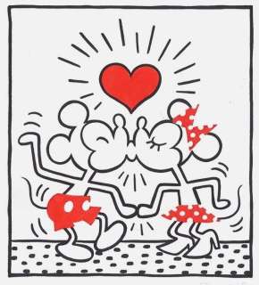 Mickey & Minnie Mouse inspired by Keith Haring - Original Painting - Tony Fernandez - Art original | Catawiki