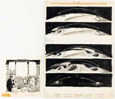 Jack Davis | MAD #28 Missile Illustration and Panel Original Art Group of 2 (EC, 1956). (Total: 2 Original Art) | Heritage