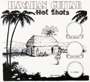 Robert Armstrong - Hawaiian Guitar Hot Shots LP Cover Original Art and Color Proof Group of 2 (Yazoo Records, 1990). (Total: 2 Items)