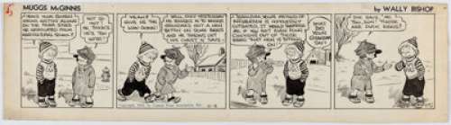 Wally Bishop Muggs McGinnis Daily Comic Strip Original Art dated 11-8-35 (King Features, 1935).