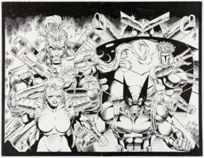 Dan Fraga and Dan Panosian Wizard: The Comics Magazine Unpublished Bloodstrike Wraparound Cover Original Art (undated). | Heritage