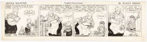 Wally Bishop Muggs McGinnis Daily Comic Strip Original Art dated 12-4-34 (Central Press Association, 1934).