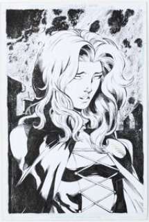 Di Amorim and João Paulo Brian Pulido‘s Medieval Lady Death: War of the Winds #2 Splash Page 1 Original Art (Avatar Press, 2006).