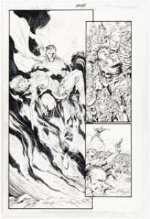 Ivan Reis and Marc Campos Action Comics #824 Story Page 8 Original Art (DC, 2005).