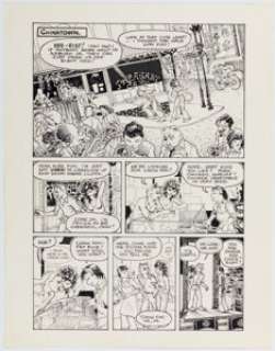 Reed Waller Omaha the Cat Dancer #2 Unpublished Story Page Original Art (Kitchen Sink Press, 1986).