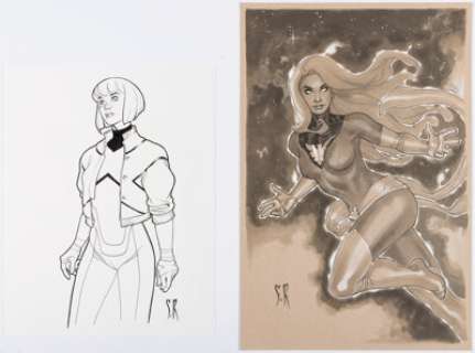 Stéphane Roux Generations: Phoenix & Jean Grey #1 Variant Cover Original Art Group of 2 (Marvel, 2017). (Total: 2 Original Art) | Heritage