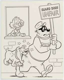 Pete Alvarado and Bill Wright Walt Disney The Beagle Boys #25 Cover Original Art (Gold Key, 1975).
