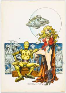 Alfonso Azpiri Lorna y su Robot Cover Hand-Painted Production Color Original Art (Norma Editorial, 1983). | Heritage