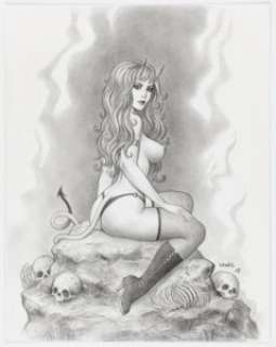 Scott Lewis Devil Dolls: A Gallery Girls Collection Vol. 2 Pin-Up Illustration Original Art (SQP, 2007).