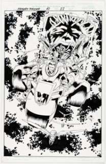 Carlos Pacheco and Jesus Merino Avengers Forever #10 Splash Page 22 Original Art (Marvel, 1999). | Heritage