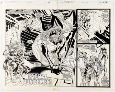 Jon Bogdanove and Al Milgrom X-Factor #62 Double Page Spread 2-3 "X-Tinction Agenda" Original Art (Marvel, 1990). (Total: 2 Original Art) | Heritage