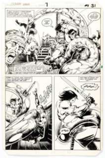 John Buscema, Danny Bulanadi, and others Conan Annual #7 Story Page 27 Original Art (Marvel, 1982). | Heritage