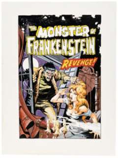 Mike Ploog Monster of Frankenstein #3 Re-Creation Cover Original Art (1999). | Heritage