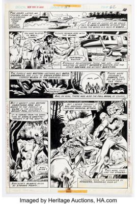 Don Perlin Werewolf by Night #39 Brother Voodoo Story Page 12 Original Art (Marvel, 1976).