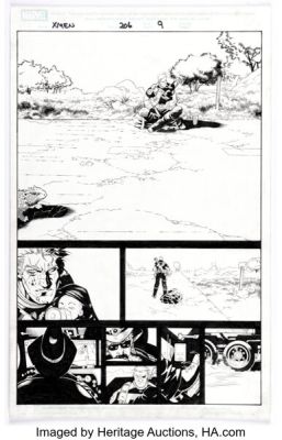 Chris Bachalo, Tim Townsend, and Jon Sibal X-Men #206 Story Page 9 Original Art (Marvel, 2008).