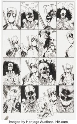 Scott Hepburn Deadpool #5 Story Page 7 Original Art (Marvel, 2018).