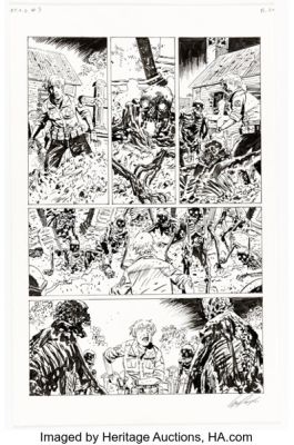 Guy Davis B.P.R.D.: Plague of Frogs #3 Story Pages 20 Original Art (Dark Horse, 2004). | Heritage