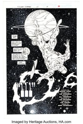Tom Grindberg and Bill Anderson Silver Surfer #111 Splash Page 7 Original Art (Marvel, 1995). | Heritage