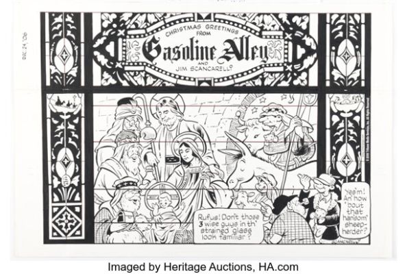 Jim Scancarelli Gasoline Alley Sunday Comic Strip Original Art dated 12-24-06 (Tribune Media Estate, 2006).