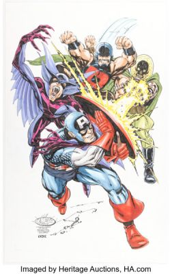John Byrne and Steve Lydic - Captain America, Baron Blood, and others Specialty Illustration Original Art (2015). | Heritage