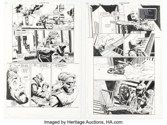 Greg Land, Drew Geraci, and José Marzán Jr. Nightwing #50 Story Pages 13-14 Original Art (DC, 2000). (Total: 2 Original Art) | Heritage