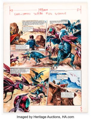 Gerry Wood Look and Learn #972 Trigan Empire Story Page 1 Original Art dated 8-30-80 (IPC, 1980).