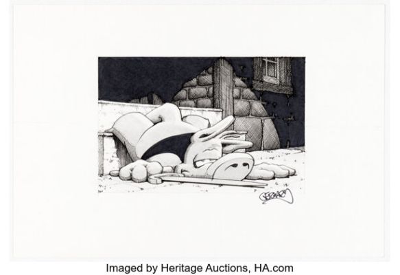 Gerhard - Drunken Cerebus Illustration Original Art (undated). | Heritage