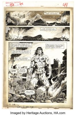 Gary Kwapisz The Savage Sword of Conan #153 Story Page 44 Original Art (Marvel, 1988). | Heritage