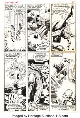 George Tuska and Vince Colletta Iron Man #49 Story Page 17 Original Art (Marvel, 1972). | Heritage