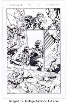 Marcelo Ferreira Amazing Spider-Man #73 (874) Story Page 15 Original Art (Marvel, 2021).