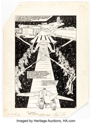 Mike Leeke and Michael Chen Robotech: The Macross Saga #25 Story Page 9 Original Art (Comico, 1988).