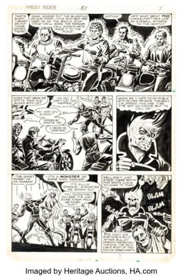 Don Perlin Ghost Rider #51 Story Page 6 Original Art (Marvel, 1980). | Heritage