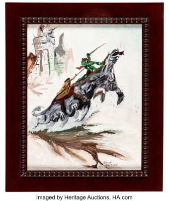 David Sasson - John Carter Warlord of Mars Painting Original Art (undated). | Heritage