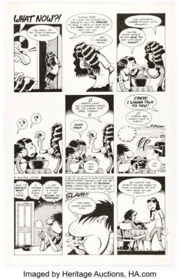 Peter Bagge Hate #3 "Dinner for Two" Story Page 9 Original Art (Fantagraphics, 1990). | Heritage