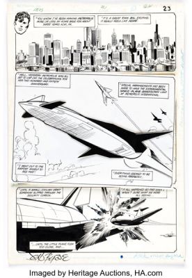 John Byrne and Dick Giordano The Man of Steel #1 Story Page 23 Original Art (DC, 1986). | Heritage