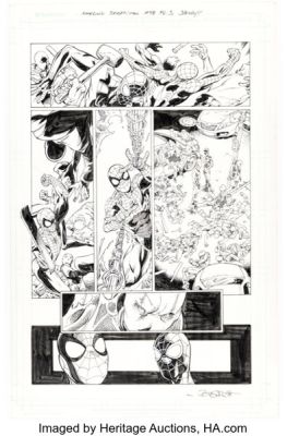 Mark Bagley and John Dell Amazing Spider-Man #48 (849) Story Page 3 Original Art (Marvel, 2020). | Heritage