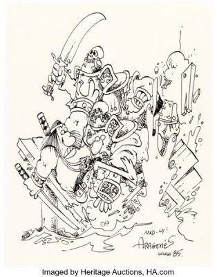 Sergio Aragonés - Groo Illustration Original Art (1985). | Heritage