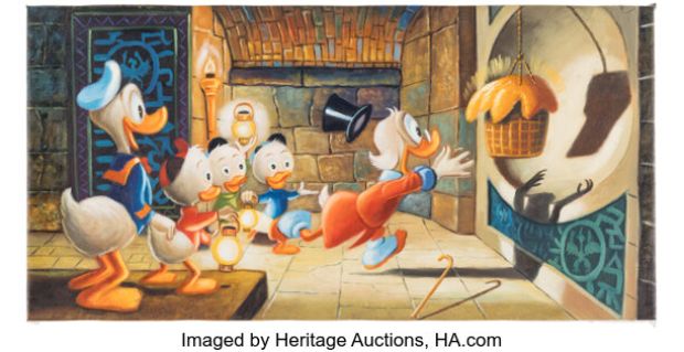 Fritz Gurney Golden Fleece Uncle Scrooge Painting Re-Creation Illustration Original Art (2008). | Heritage